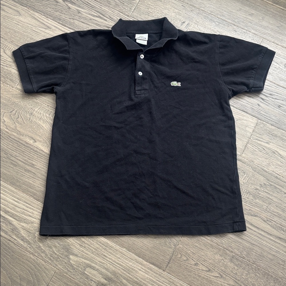 Lacoste | 100% Cotton Classic Fit Black Polo with Logo Size 5